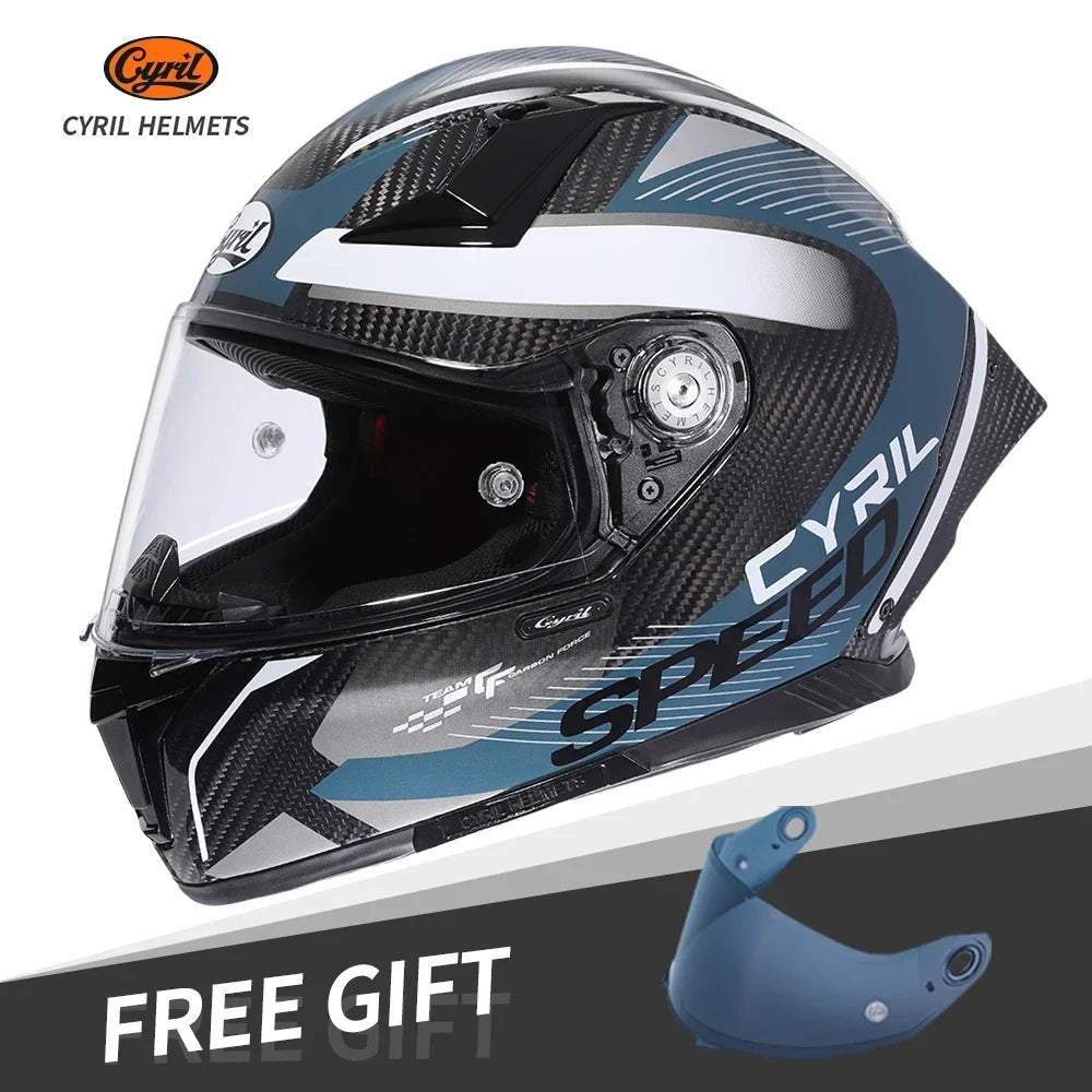 Lightweight Carbon Fiber Motorcycle Helmet Real Carbon Fiber Full Face Motorcycle Helmets Men Women DOT Motorcycle Helmets