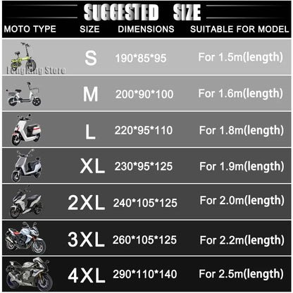 Motorcycle Cover UV Protective Dustproof Outdoors Motorcycle Waterproof Cover for CFMOTO CF650 650NK 400NK 250NK 400GT 650MT