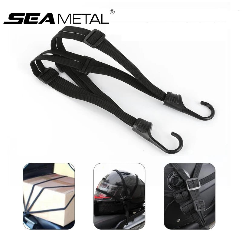 SEAMETAL Motorcycle Elastic Rope Motorcycle Helmet Fixed Strap Adjustment Fix Rope 60Cm/90Cm