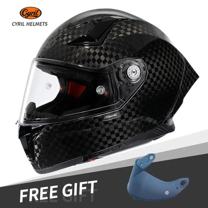 Lightweight Carbon Fiber Motorcycle Helmet Real Carbon Fiber Full Face Motorcycle Helmets Men Women DOT Motorcycle Helmets