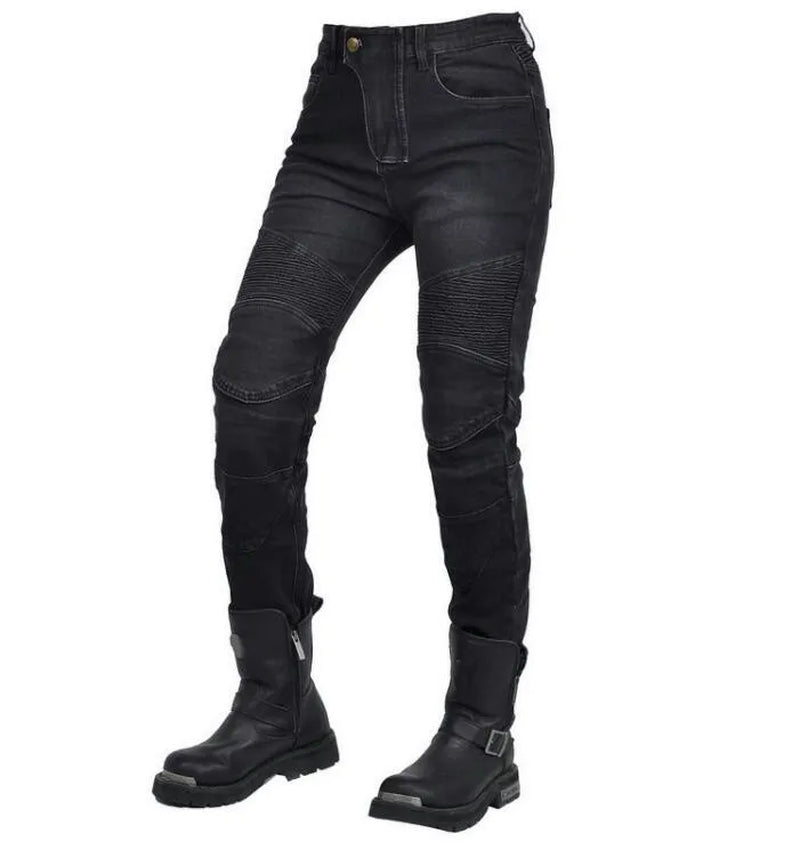 Stretch Motorcycle Jeans with Removable Pads