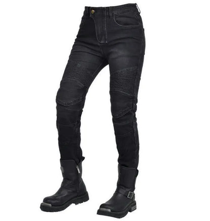 Stretch Motorcycle Jeans with Removable Pads