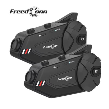 Experience the Freedom of the Open Road with the R1 Plus Motorcycle Intercom Helmet Headset - Bluetooth Connectivity, 1080P Video Recording, and Handsfree Communication!
