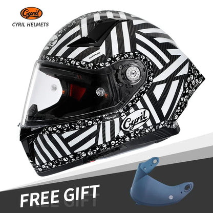 Lightweight Carbon Fiber Motorcycle Helmet Real Carbon Fiber Full Face Motorcycle Helmets Men Women DOT Motorcycle Helmets