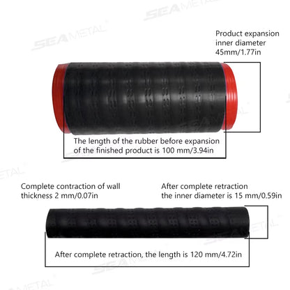 SEAMETAL Motorcycle Silicone Handlebar Cover Universal Self Shrinking Non-Slip Motorcycles Grip Covers Sleeve Protector Cover
