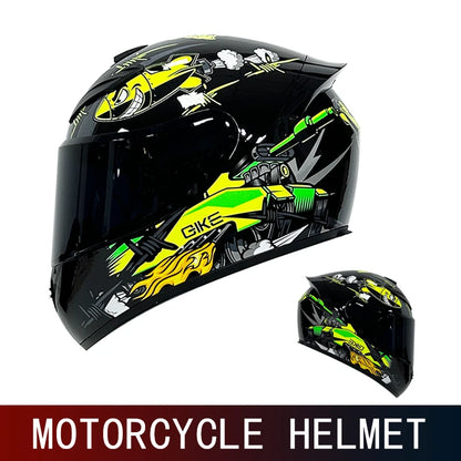 DOT Motorcycle Full Helmet Male Large Tail Retro Cruise Motorcycle Helmet Motorcycle Helmet Full Coverage to Keep Warm.