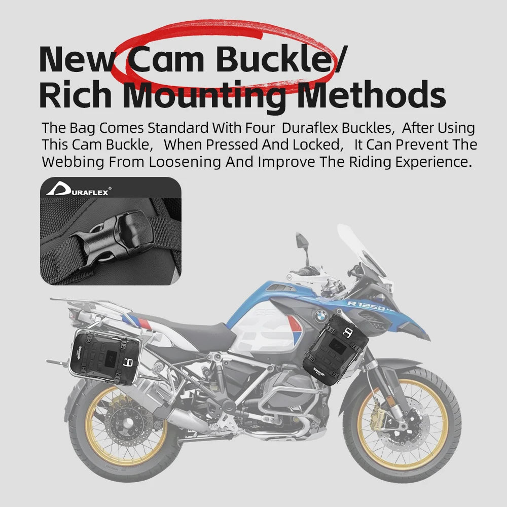 Motorcycle Bumper Bag Waterproof Frame Crash Bar Pack Outdoor Cycling Tool Placement Bag with Inner Support Board