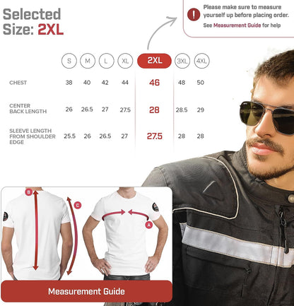Waterproof Motorcycle Jacket Men Polyester Padded Biker Jacket Men with CE Armor Powersports Protective Jackets Featuring Padded Collar for Comfort.