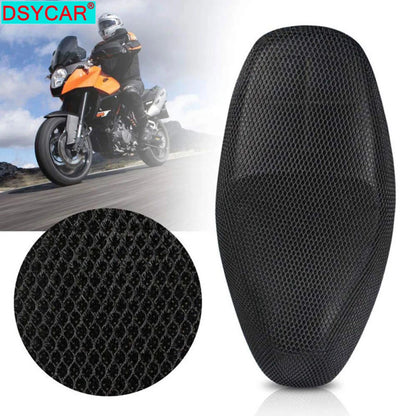 Upgrade Your Ride with the DSYCAR Anti-Slip 3D Mesh Fabric Seat Cover - Breathable, Waterproof, and Comfort-Enhancing for Motorcycles and Scooters