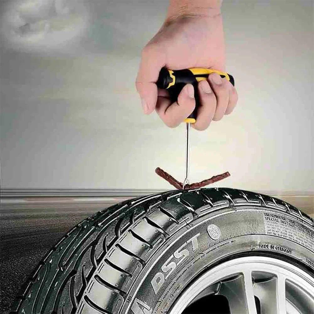 Motorcycle Tire Repair Kit Car Puncture Plug Tools Tyre Puncture Emergency for Tire Strips Stirring Glue Repair Tool Kit