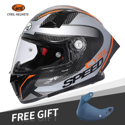 Lightweight Carbon Fiber Motorcycle Helmet Real Carbon Fiber Full Face Motorcycle Helmets Men Women DOT Motorcycle Helmets