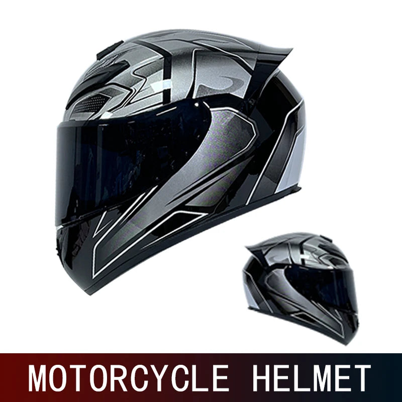 DOT Motorcycle Full Helmet Male Large Tail Retro Cruise Motorcycle Helmet Motorcycle Helmet Full Coverage to Keep Warm.
