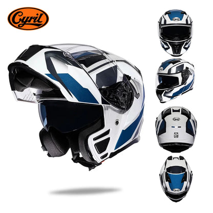 Flip up Motorcycle Helmet with Sunglasses Visor Dual Lens Full Face Moto Helmet  Motorcycle Helmets Motorcycle Equipments