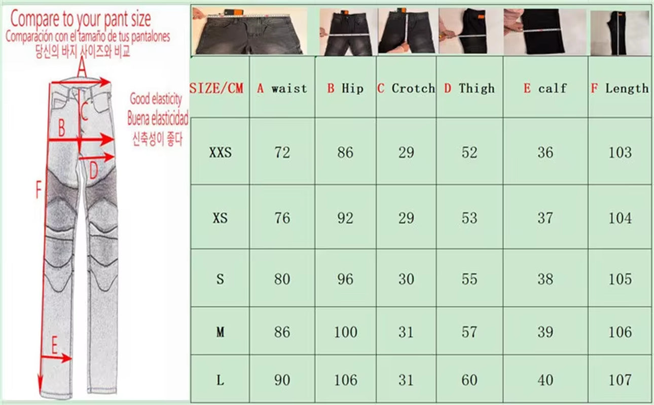 Motorcycle Pants Pantalon Moto Green Moto Jeans Woman Boyfriends Motorcycle Leisure Women'S Jeans Blue Riding High Waist Jeans