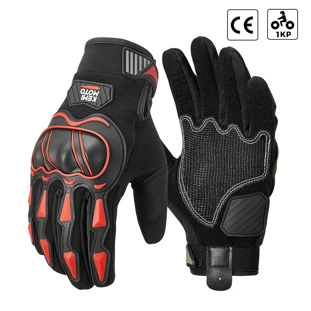 Summer Motorcycle Gloves CE 1KP Riding Gloves Hard Knuckle Touchscreen Motorbike Tactical Gloves for Dirt Bike Motocross ATV UTV