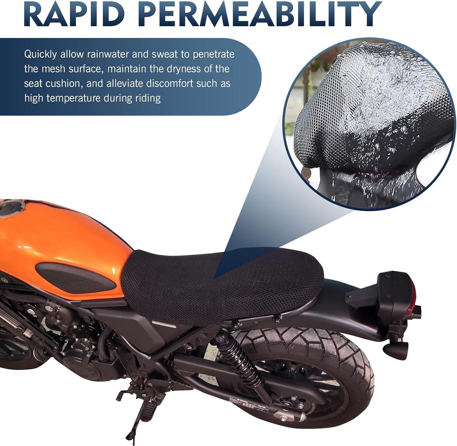 Transform Your Ride with the Ultimate Motorcycle Scooter Moped Seat Cover - Breathable, Anti-Slip Comfort for Every Journey!