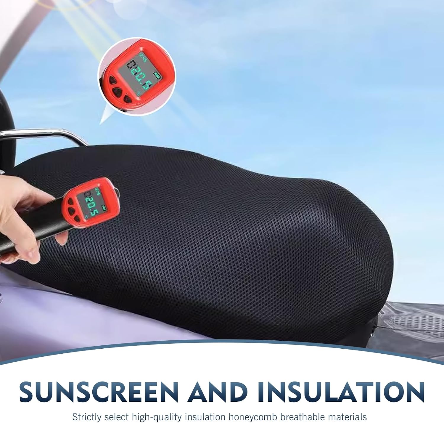 Transform Your Ride with the Ultimate Motorcycle Scooter Moped Seat Cover - Breathable, Anti-Slip Comfort for Every Journey!