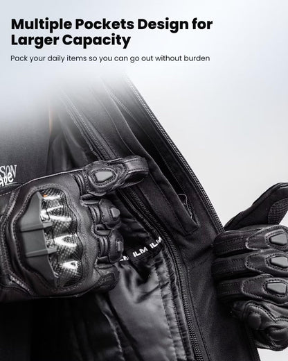 Ultimate Motorcycle Riding Jacket for Men - Featuring Mesh CE Armor and Detachable Thermal Liner for All-Season Comfort
