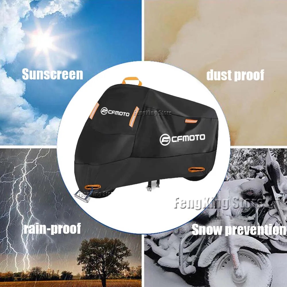 Motorcycle Cover UV Protective Dustproof Outdoors Motorcycle Waterproof Cover for CFMOTO CF650 650NK 400NK 250NK 400GT 650MT