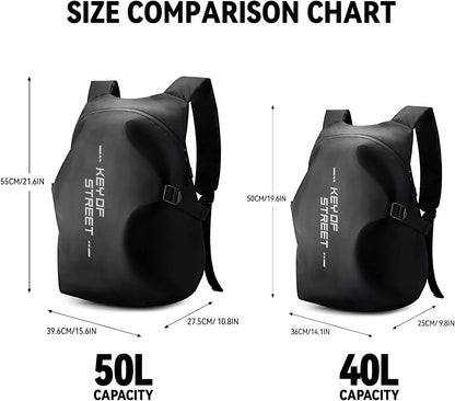 Motorcycle Backpack,Waterproof Helmet Backpack for Men and Women,Motorcycle Tail Bag,Motorcycle Accessories,Black