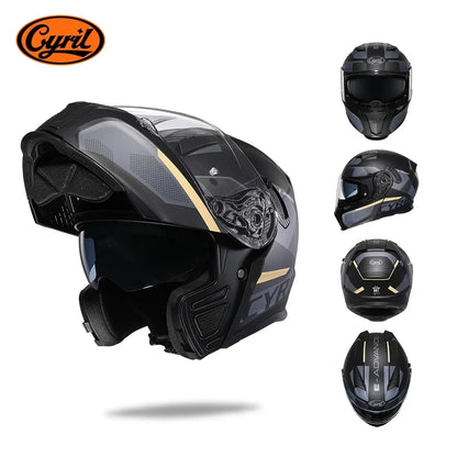 Flip up Motorcycle Helmet with Sunglasses Visor Dual Lens Full Face Moto Helmet  Motorcycle Helmets Motorcycle Equipments