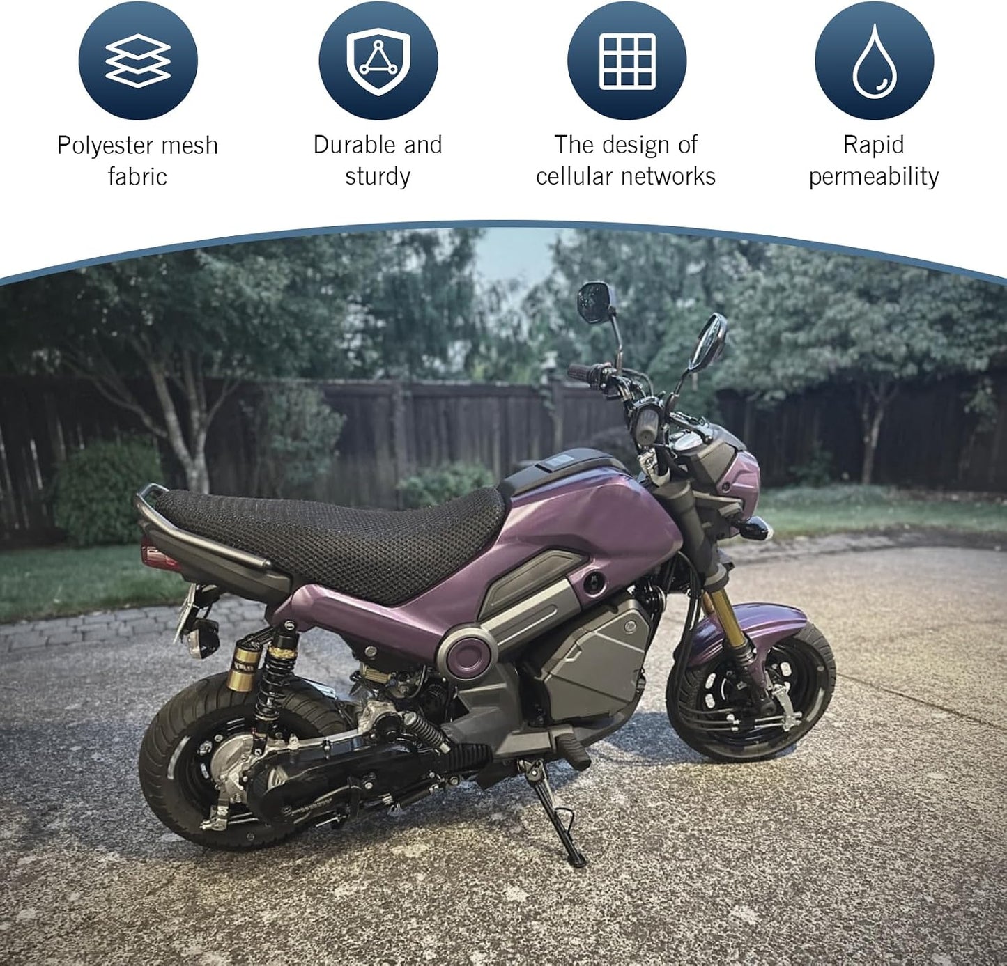 Transform Your Ride with the Ultimate Motorcycle Scooter Moped Seat Cover - Breathable, Anti-Slip Comfort for Every Journey!