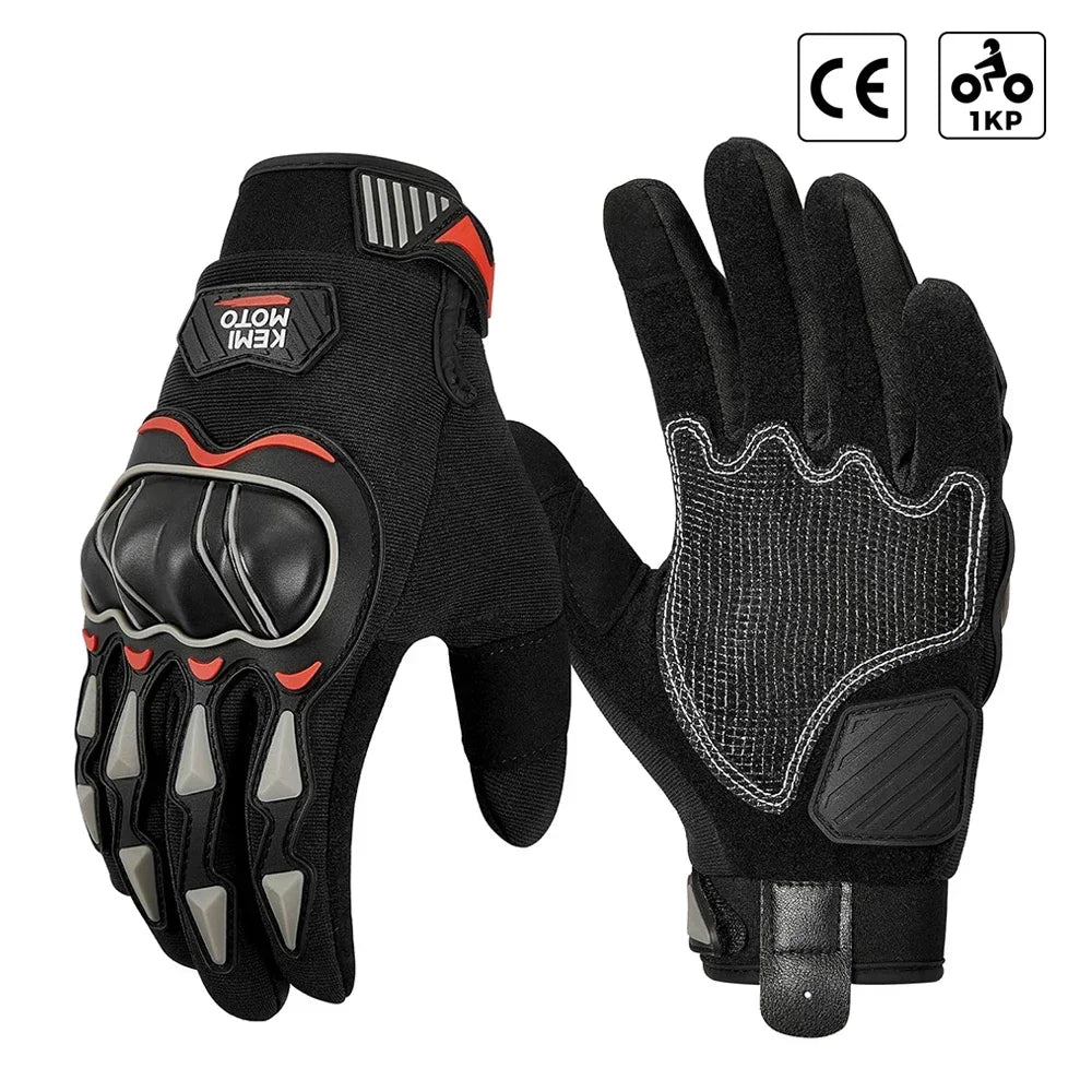 Summer Motorcycle Gloves CE 1KP Riding Gloves Hard Knuckle Touchscreen Motorbike Tactical Gloves for Dirt Bike Motocross ATV UTV