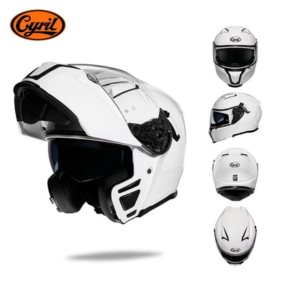 Flip up Motorcycle Helmet with Sunglasses Visor Dual Lens Full Face Moto Helmet  Motorcycle Helmets Motorcycle Equipments