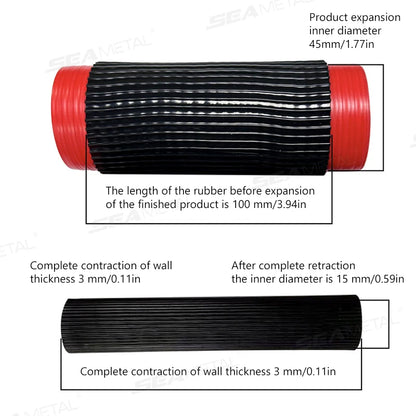 Enhance Your Ride with SEAMETAL Universal Motorcycle Silicone Handlebar Covers - Non-Slip, Self-Shrinking Grip Protection