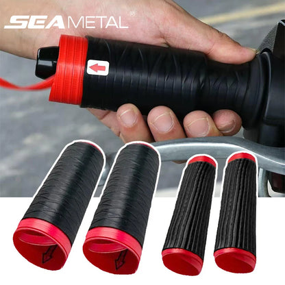 Enhance Your Ride with SEAMETAL Universal Motorcycle Silicone Handlebar Covers - Non-Slip, Self-Shrinking Grip Protection