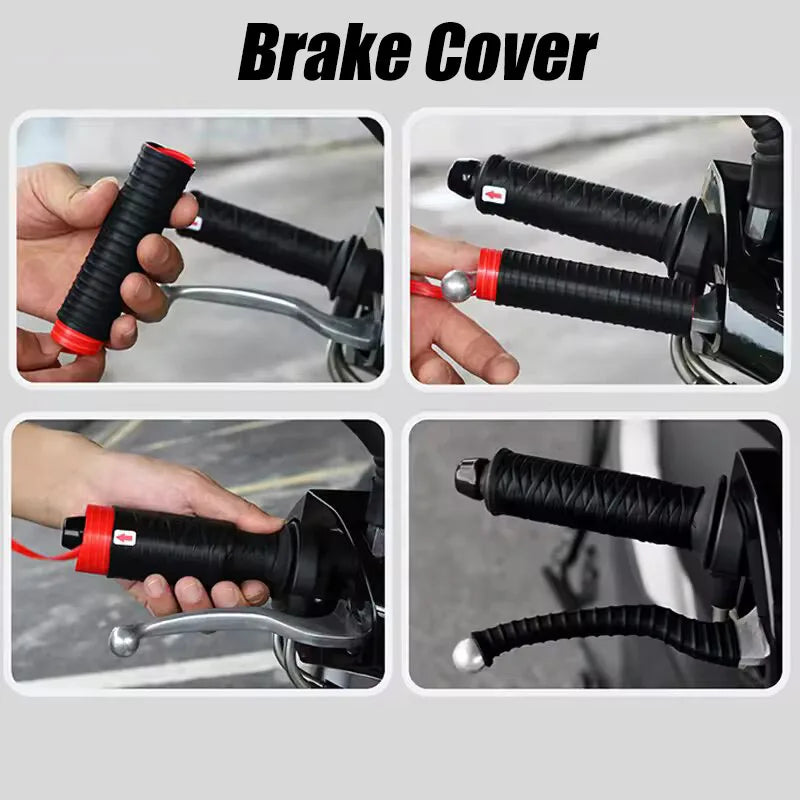 Enhance Your Ride with SEAMETAL Universal Motorcycle Silicone Handlebar Covers - Non-Slip, Self-Shrinking Grip Protection
