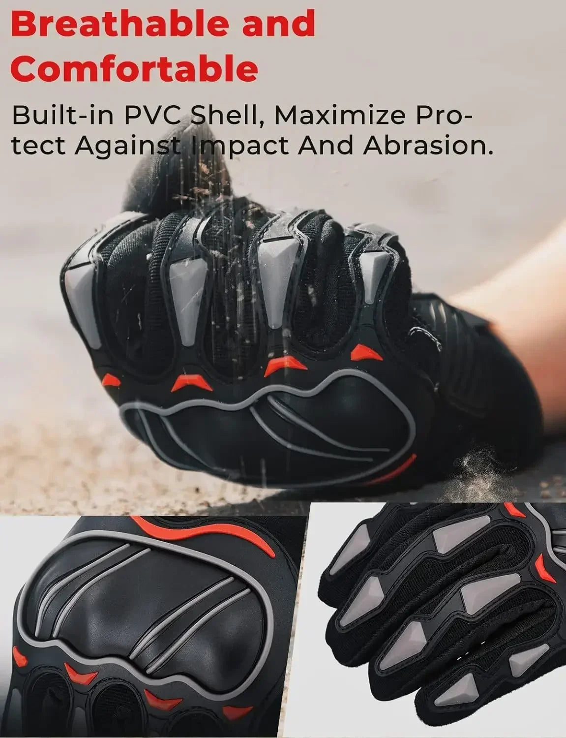 Summer Motorcycle Gloves CE 1KP Riding Gloves Hard Knuckle Touchscreen Motorbike Tactical Gloves for Dirt Bike Motocross ATV UTV