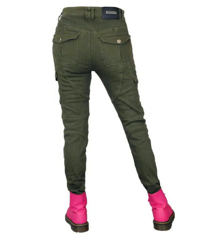 Stretch Motorcycle Jeans with Removable Pads