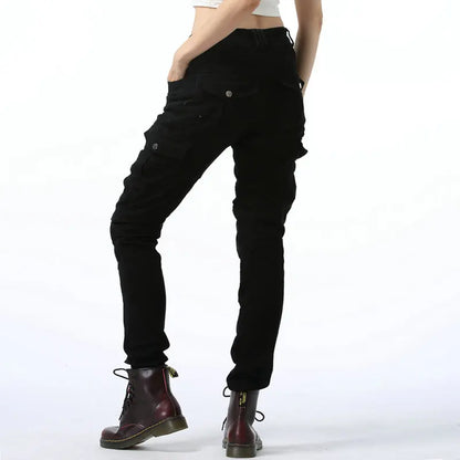 Stretch Motorcycle Jeans with Removable Pads