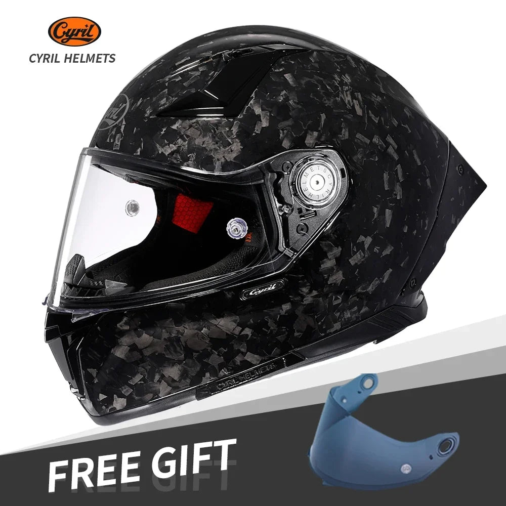Lightweight Carbon Fiber Motorcycle Helmet Real Carbon Fiber Full Face Motorcycle Helmets Men Women DOT Motorcycle Helmets