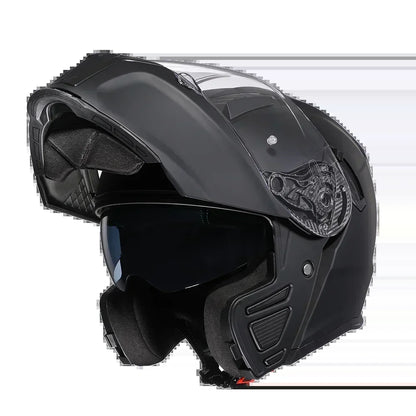 Flip up Motorcycle Helmet with Sunglasses Visor Dual Lens Full Face Moto Helmet  Motorcycle Helmets Motorcycle Equipments