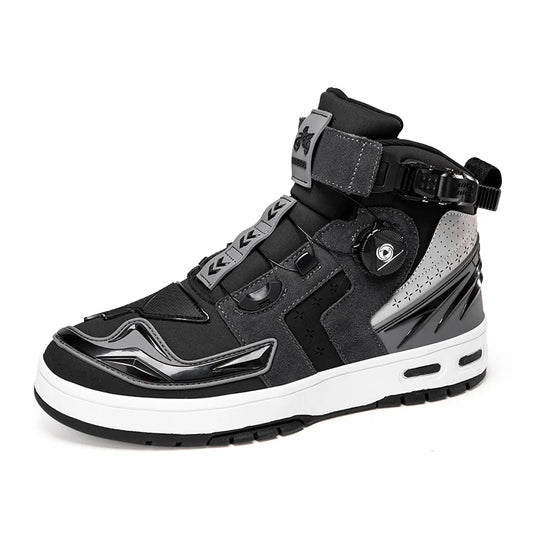 Breathable Motorcycle Boots Men Women Biker Shoes Casual Men'S Sneakers Microfiber Motocross Shoes Motorcycle Supplies