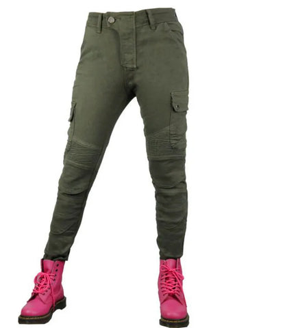 Stretch Motorcycle Jeans with Removable Pads