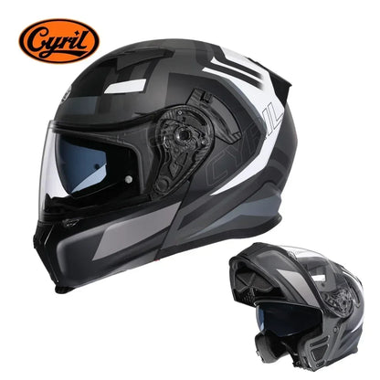 Flip up Motorcycle Helmet with Sunglasses Visor Dual Lens Full Face Moto Helmet  Motorcycle Helmets Motorcycle Equipments