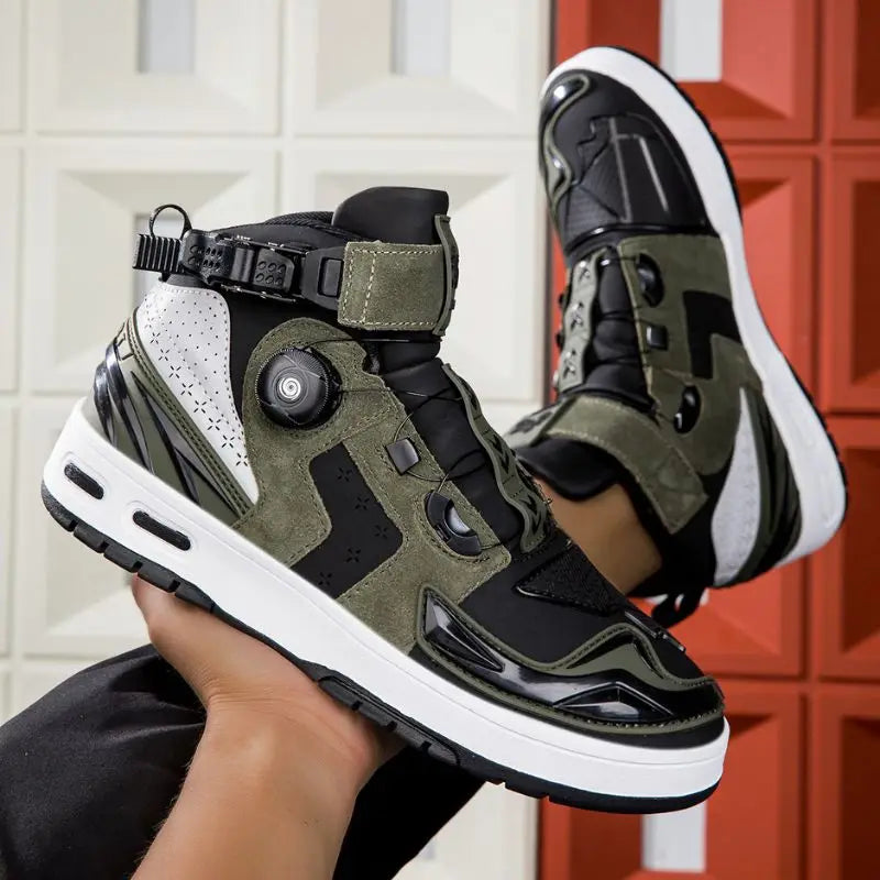 Breathable Motorcycle Boots Men Women Biker Shoes Casual Men'S Sneakers Microfiber Motocross Shoes Motorcycle Supplies