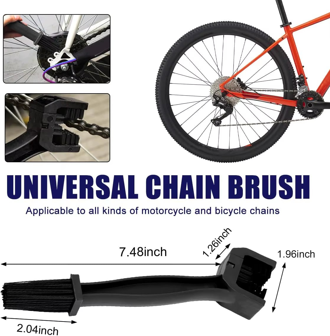 Portable Chain Cleaner Motorcycle Road Bike Chain Clean Brush Bicycle Clean Motorcycle Tools Chain Cleaner Maintenance Tool Port