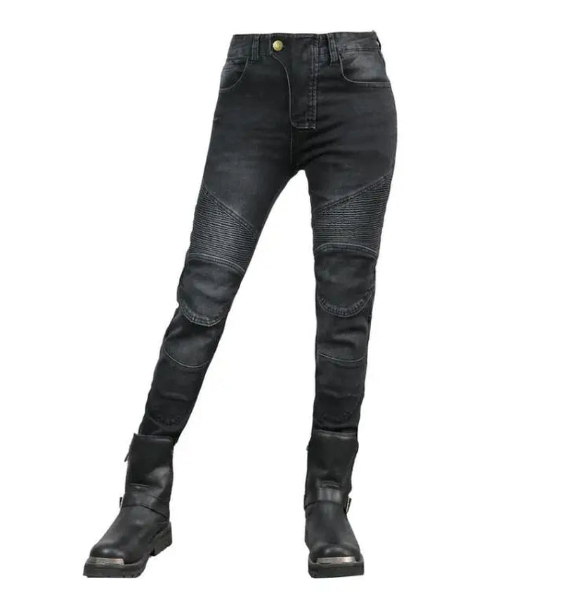 Stretch Motorcycle Jeans with Removable Pads