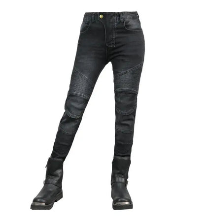 Stretch Motorcycle Jeans with Removable Pads