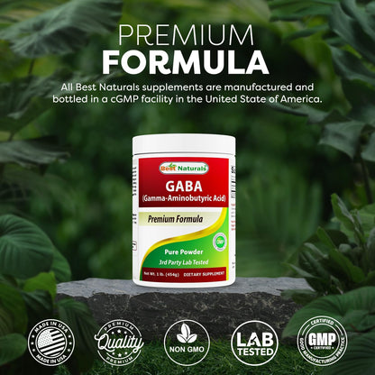 GABA (Gamma Aminobutyric Acid) Pure Powder 1 Pound