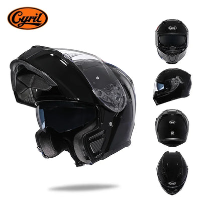 Flip up Motorcycle Helmet with Sunglasses Visor Dual Lens Full Face Moto Helmet  Motorcycle Helmets Motorcycle Equipments