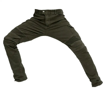 Men Motorcycle Riding Pants Motocross Racing Jeans Protective Pants with 4 X Detachable CE Certified Knee Hip Protector Pads